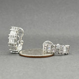 Estate 14K W Gold 1.22ctw H-I/VS2-I1 Diamond J Hoop Earrings