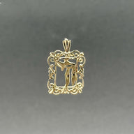 Estate 14K Y Gold Chai Frame Pendant