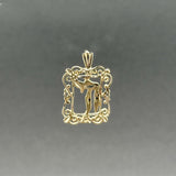 Estate 14K Y Gold Chai Frame Pendant