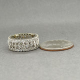 Estate 14K W Gold 1.73ctw H-I/SI1-2 Diamond Eternity Ring
