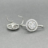 Estate 14K W Gold 1.27ctw H/SI1-2 Diamond Drop Earrings