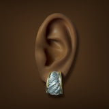 Estate David Yurman SS 18 Tapered Cable Earrings