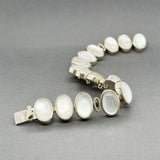 Estate SS Mother of Pearl Doublet Bracelet