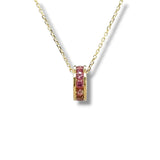 14K Y Gold 0.39ctw Purple Tourmaline Rondell Pendant