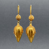 Estate 15K Y Gold Drop Earrings