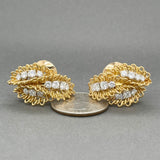 Estate Van Cleef & Arpels 18K Y Gold 1.98ctw Diamond Clip On Earrings