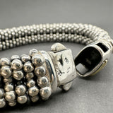 Estate Lagos SS 18 Caviar Double Row Bracelet