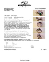 Estate 14K W Gold 0.16ctw Emerald & 0.22ctw Diamond Ring