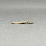 Estate 18K Y Gold 24.6mm Italian Horn Pendant
