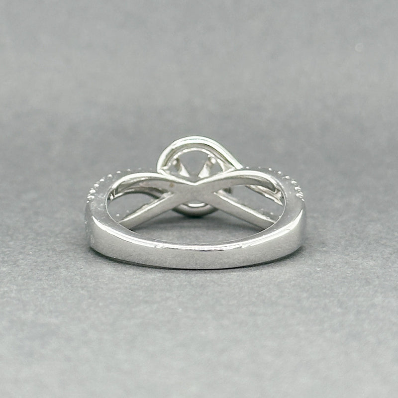 Estate 14K W Gold 0.50ctw H/SI1-2 Diamond Mounting Ring