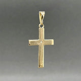 Estate 14K TT Gold 0.02ct I/SI2 Diamond Cross Pendant