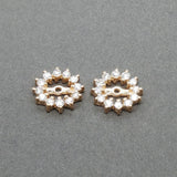 Estate 14K Y Gold 0.42ctw Diamond Earring Jackets