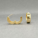 Estate 18K Y Gold 13.3mm Huggie Earrings