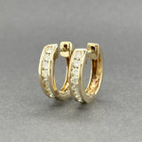 Estate 14K Y Gold 0.40ctw K-L/SI2-I1 Diamond Huggie Earrings