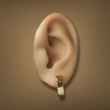 Estate 14K Y Gold 0.62ctw Citrine Hoop Earrings