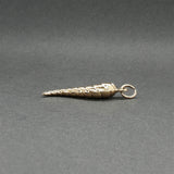 Estate 14K Y Gold Spiral 28.22mm Italian Horn Pendant