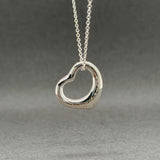 Estate Tiffany & Co. SS Peretti 16mm Open Heart Pendant