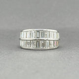 Estate Platinum 7.28ctw H-I/SI1 Diamond Eternity Ring