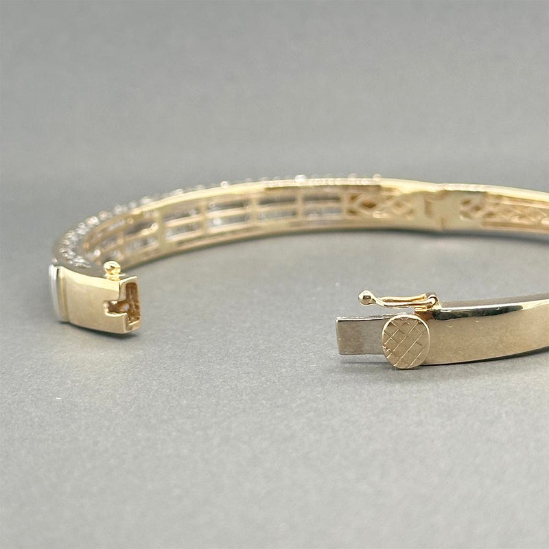 Estate 14K Y Gold 3.05ctw Diamond Bangle Bracelet