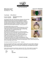 Estate 18K W Gold 1.94ct Emerald & 2.18ctw Diamond Ring