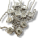 SS 2.00ctw  F-G/VS2 Lab Created Diamond By The Yard Necklace