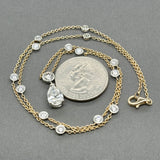 Estate 14K TT Gold 3.47ctw G-I/VS2-SI1 Diamond By The Yard Necklace