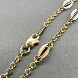 Estate 14K Tricolor Gold 10” Anklet
