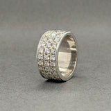 Estate 14K W Gold 2.41ctw G-H/SI2-I1 Diamond 3 Row Eternity Ring