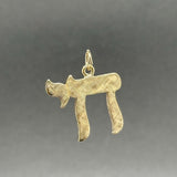 Estate 14K Y Gold 24.6mm Chai Pendant