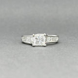 Bague de fiançailles en diamant taille princesse Estate en or 14 carats W 1,58 cttw G/SI2