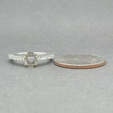 Estate 14K W Gold 0.32ctw G-H/SI2 Diamond Mounting