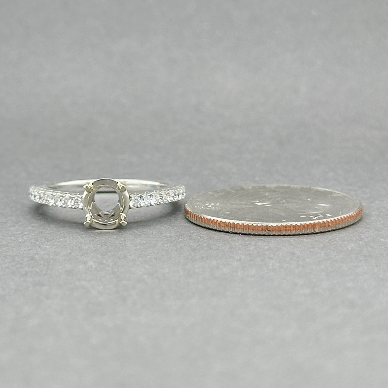 Estate 14K W Gold 0.32ctw G-H/SI2 Diamond Mounting