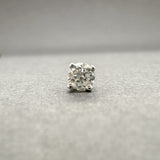 Estate 14K W Gold 0.13ct H/I1 Diamond Single Stud Earring