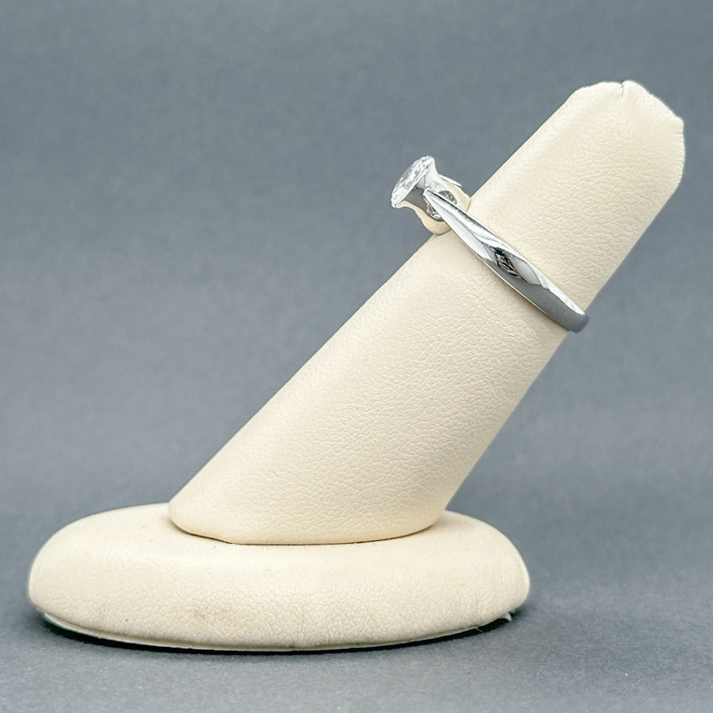 Estate Platinum CZ Solitaire Eng. Ring Mounting