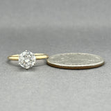 Estate 14K TT Gold 1.02ct G/SI2 Diamond Eng. Ring