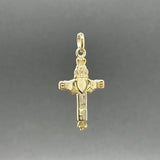 Estate 14K Y Gold Claddagh Cross Pendant