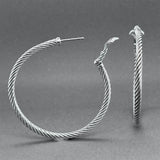 Estate David Yurman SS Classic Cable Hoop Earrings