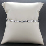 Estate 14K W Gold 0.95ctw Diamond Link Bracelet