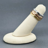 Estate Movado 18K Tri Color Gold Wave Stacking Rings