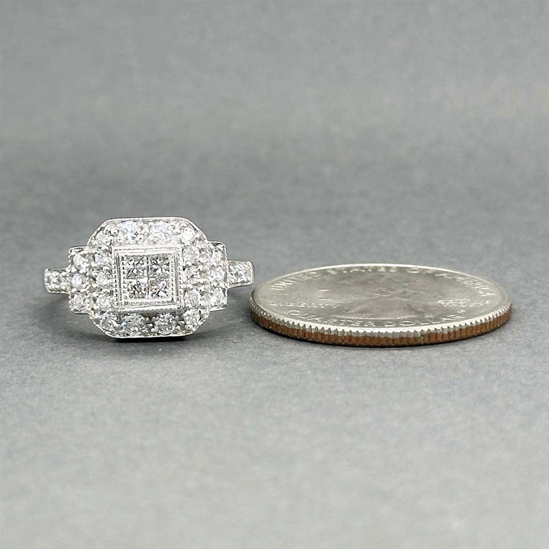 Estate 14K W Gold 0.63ctw G-H/VS2-SI2 Diamond Ring