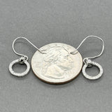 Estate 14K W Gold 0.10ctw Diamond Circle Drop Earrings