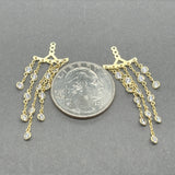 Estate 14K Y Gold CZ Dangle Earring Enhancers