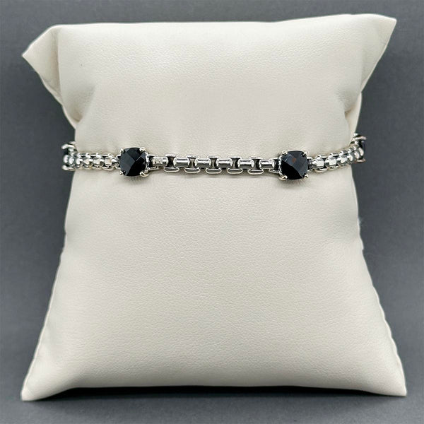 Estate Jai SS 3.63ctw Black Spinel Bracelet