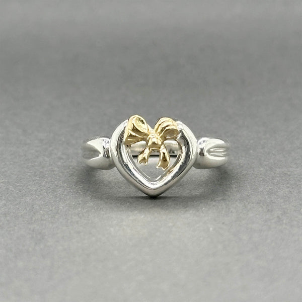 Estate Tiffany & Co. SS 18 Heart Bow Ring