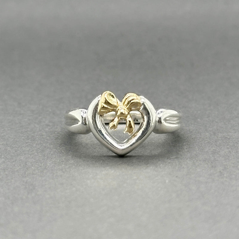 Estate Tiffany & Co. SS 18 Heart Bow Ring