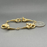Estate 18K Y Gold Stirrup Link Bracelet