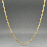 Estate 14K Y Gold 1.47mm 21” Wheat Chain