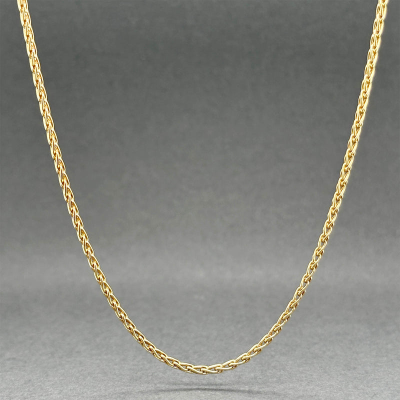 Estate 14K Y Gold 1.47mm 21” Wheat Chain