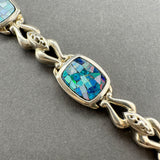 Estate SS Opal Inlay Bracelet