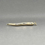 Estate 14K Y Gold 39.65mm Italian Horn Pendant